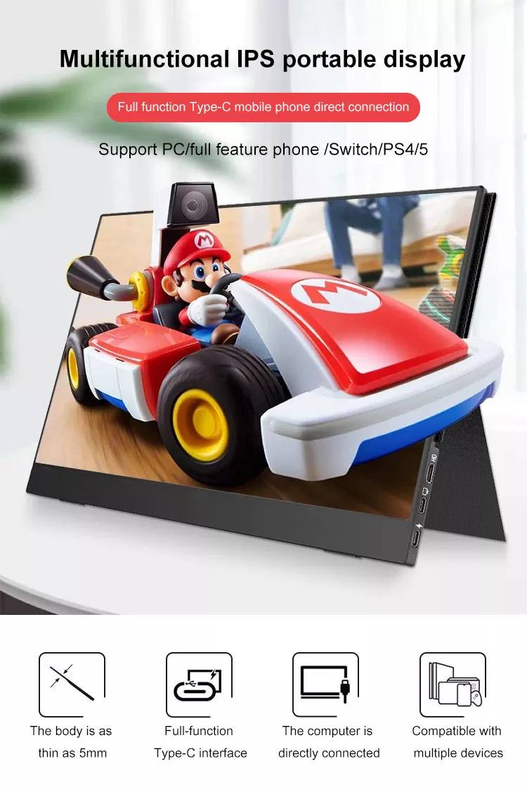 14 Inch 1080P Wireless Projection Portable Monitor